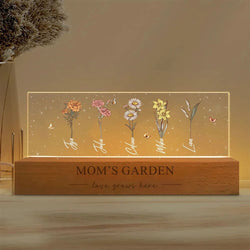 Personalized Acrylic Birthday Month Flower Night Light Warm Gift For Mother's Day