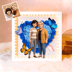 Personalized Butterfly Photo, Flower Shadow Boxgift For Mother's Day