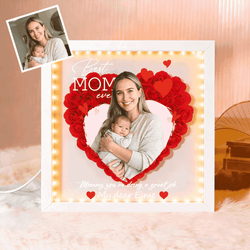 Custom Best Mom Ever Photo Flower Shadow Box, A Mother's Day Gift For Mum