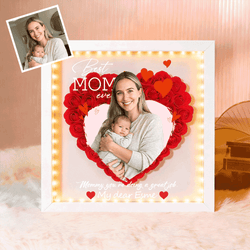 Custom Best Mom Ever Photo Flower Shadow Box, A Mother's Day Gift For Mum