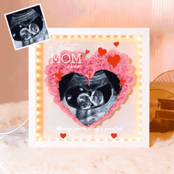 Custom Baby's First Photo Photo Box, A Mother's Day Gift For New Mothers Featuring Baby Ultrasound Photos