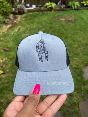 Custom Photo Embroidered Dad Trucker Hat | Gifts for Dad