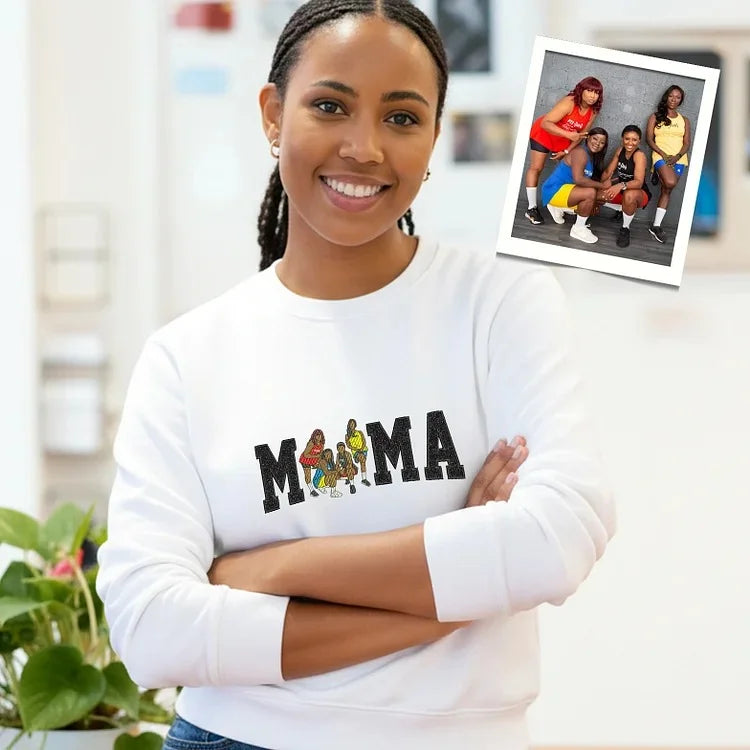 Customize Mom's Glitter Sweatshirt With Photo To Show Her Love
