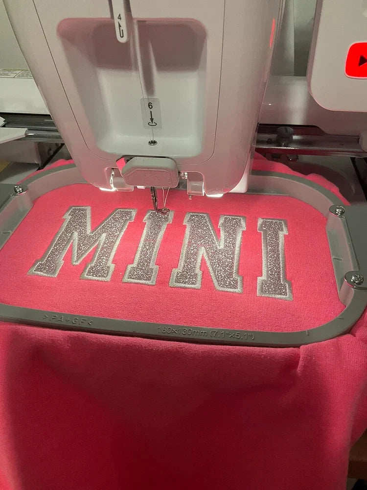 Custom Glitter Embroidered Lace Side Bow Mama Sweatshirt | Mother's Day Gifts