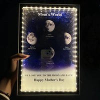 Mommy's Universe - Personalized Starry Moon Phase Mirror Light Box