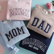 Custom Mama & Dad Embroidered Sweatshirt | Gift for Mom & Dad