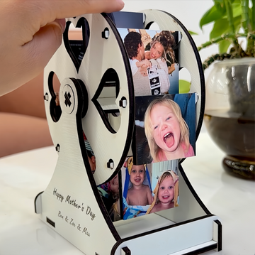 Personalized Photo Ferris Wheel  | Unique Rotating Memory Frame Gift for Mother's Day