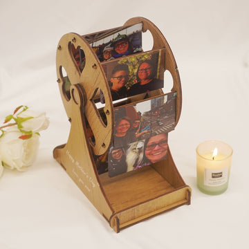 Personalized Photo Ferris Wheel  | Unique Rotating Memory Frame Gift for Mother's Day