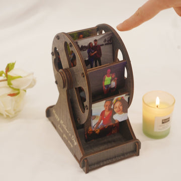 Personalized Photo Ferris Wheel  | Unique Rotating Memory Frame Gift for Mother's Day