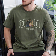 Custom Embroidered Dad Sweatshirt with Family Portrait | Father's Day Gift