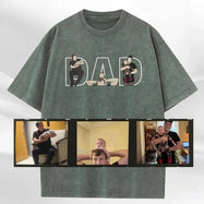 Custom Dad Photo Embroidered Vintage Washed Sweatshirt | Father's Day Gift