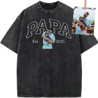 Custom DAD Photo Illustration Vintage Washed Sweatshirt | Father's Day Gift