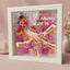 Personalized Mommy Holding Hands Shadow Box – Custom Mixed Skin Tone Hands & Kids Names Floral Heart Frame | Mother’s Day Gift