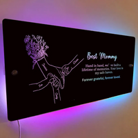 🤝Hand in Hand - Personalized Mom and Kids' Hands Mirror Light - Creative Mother's Day Gift