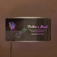 🤝Hand in Hand - Personalized Mom and Kids' Hands Mirror Light - Creative Mother's Day Gift