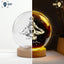 Personalized Crystal Ball Night Light - Custom Photo Gift for Dad, Father's Day Gift