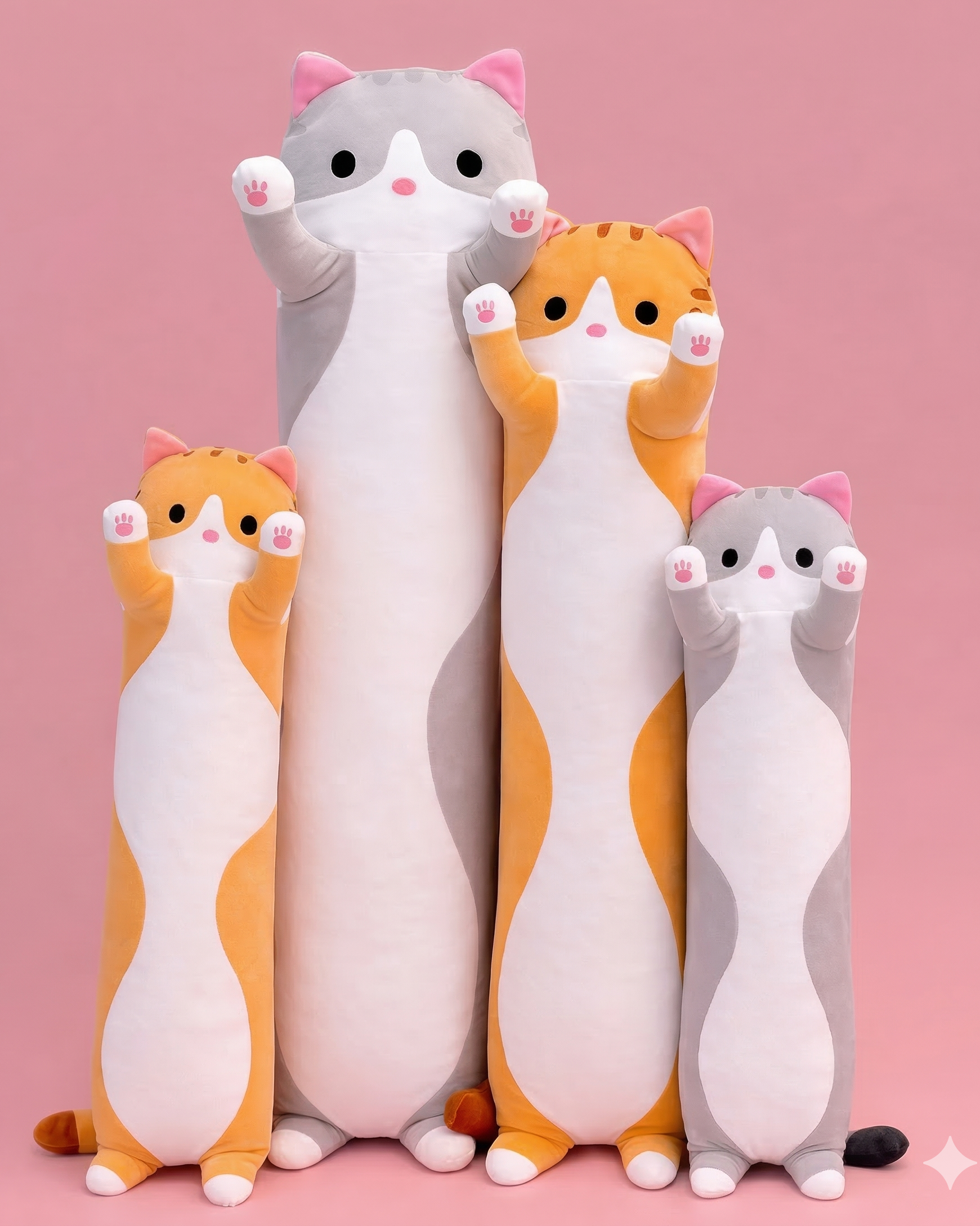 Plush Long Cat Body Pillow