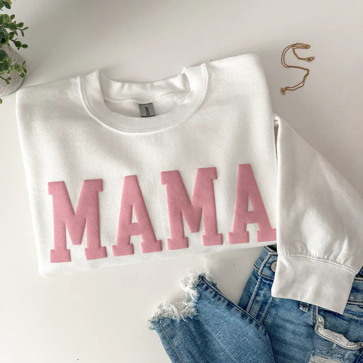 Custom 3D Puff Mama Sweatshirt - Gift for Mom