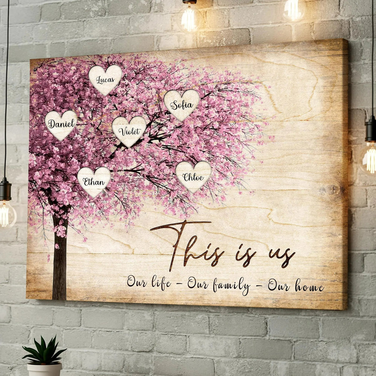 Personalised Family Tree Canvas | Mother's Day Gifts