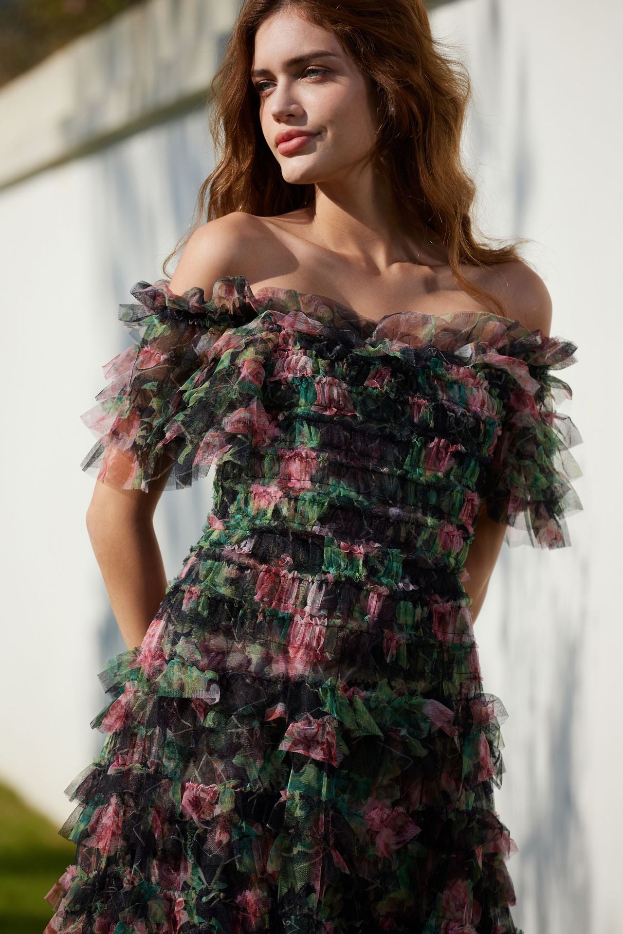 Ruched Floral Maxi Dress Easter Dresses