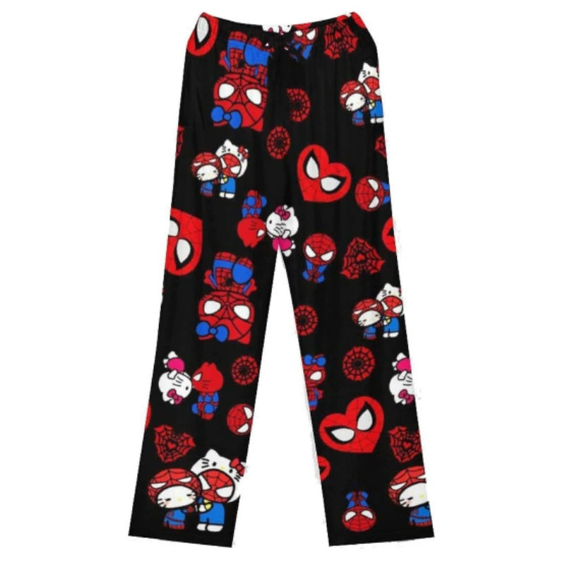 Cartoon Hello Kitty Spiderman Pajamas Pants