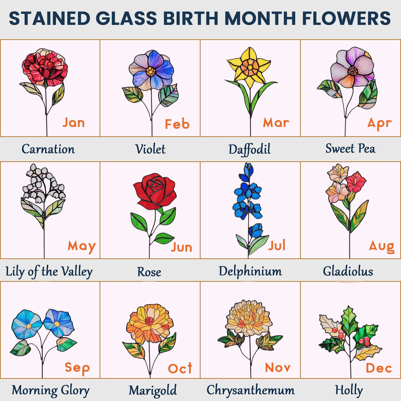 Remember I Love You Mom - Custom Glass Flower
