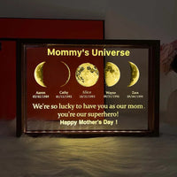 We Are So Lucky - LED Light Frame with Custom Text & Date - Mommy’s Universe