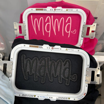 Custom Mama Glitter Applique Sweatshirt With Heart & Glitter Design | Mother's Day Gifts