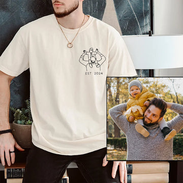 Dad and me-Custom Photo Shirt For Dad,Gift for Papá