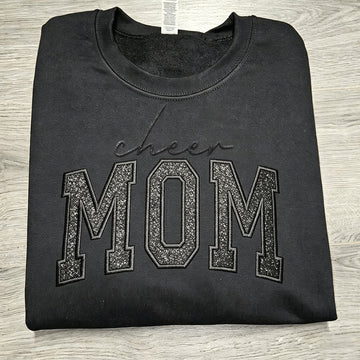 Custom Glitter Embroidered "Cheer Mom" Sweatshirt | Mother's Day Gift