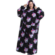 Dog Head - Oversized Wearable Blanket Hoodie - Merryreindeer