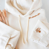 Custom Collared Mama Hoodie Personalized Embroidered Mom Hoodie with Kids Name Gift for Mother's Day