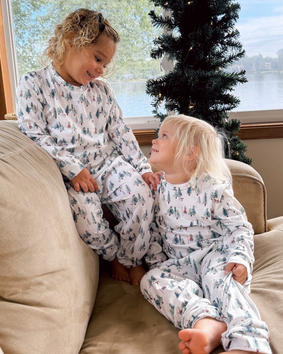 Holiday Grove - Family Matching Christmas Cardigan Pajamas - Merryreindeer