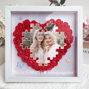 Personalized The Day You Became My Mother Puzzle Photo Flower Shadow Box | Mother’s Day gift