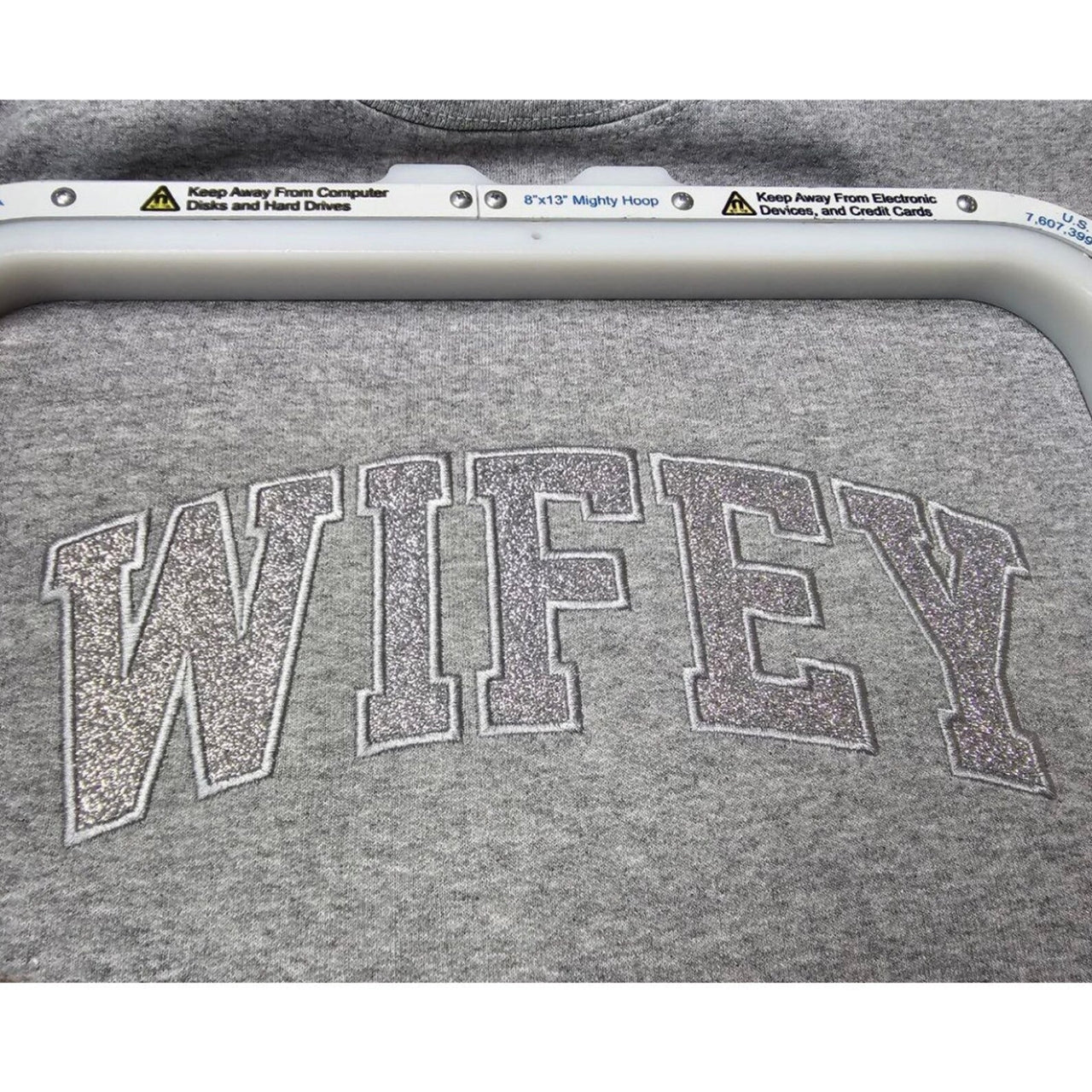 Custom Embroidered Applique Glitter Mama Sweatshirt - Gift for Mom