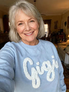 Custom Gigi Honey Name Chenille Yarn Embroidered Sweatshirt