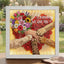"Mixed Bouquet"-Personalized Pet Paw & Human Hand Holding Shadow Box-Mother's Day Remembrance Frame, In Loving Memory Gift