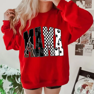 Custom Edgy Mama Crew Sweatshirt Western Clothing | Mother's Day Gifts