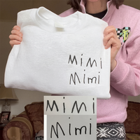 Custom Handwritten Message Embroidered Sweatshirt | Personalized Gifts for mama,mom,nana,mimi,grandma