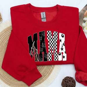 Custom Edgy Mama Crew Sweatshirt Western Clothing | Mother's Day Gifts