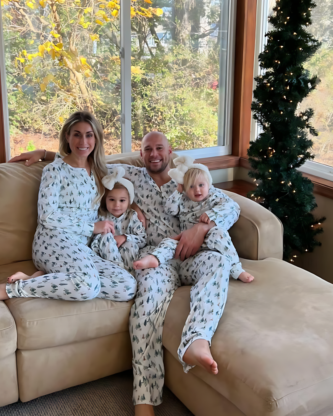 Leafy Dreams-Family Matching Christmas Pajamas