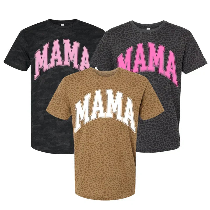 Custom PUFF Mama Camo Leopard Pattern Sweatshirt | Mother's Day Gift