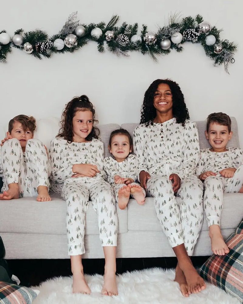 Leafy Dreams-Family Matching Christmas Pajamas