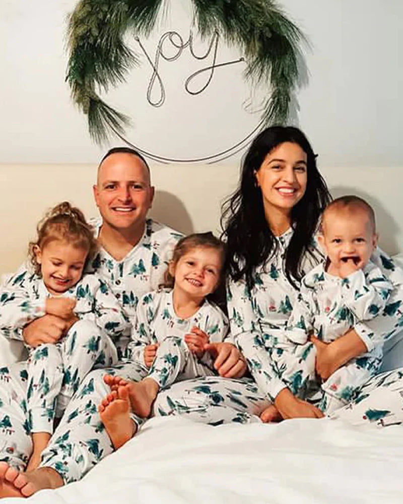 Leafy Dreams-Family Matching Christmas Pajamas