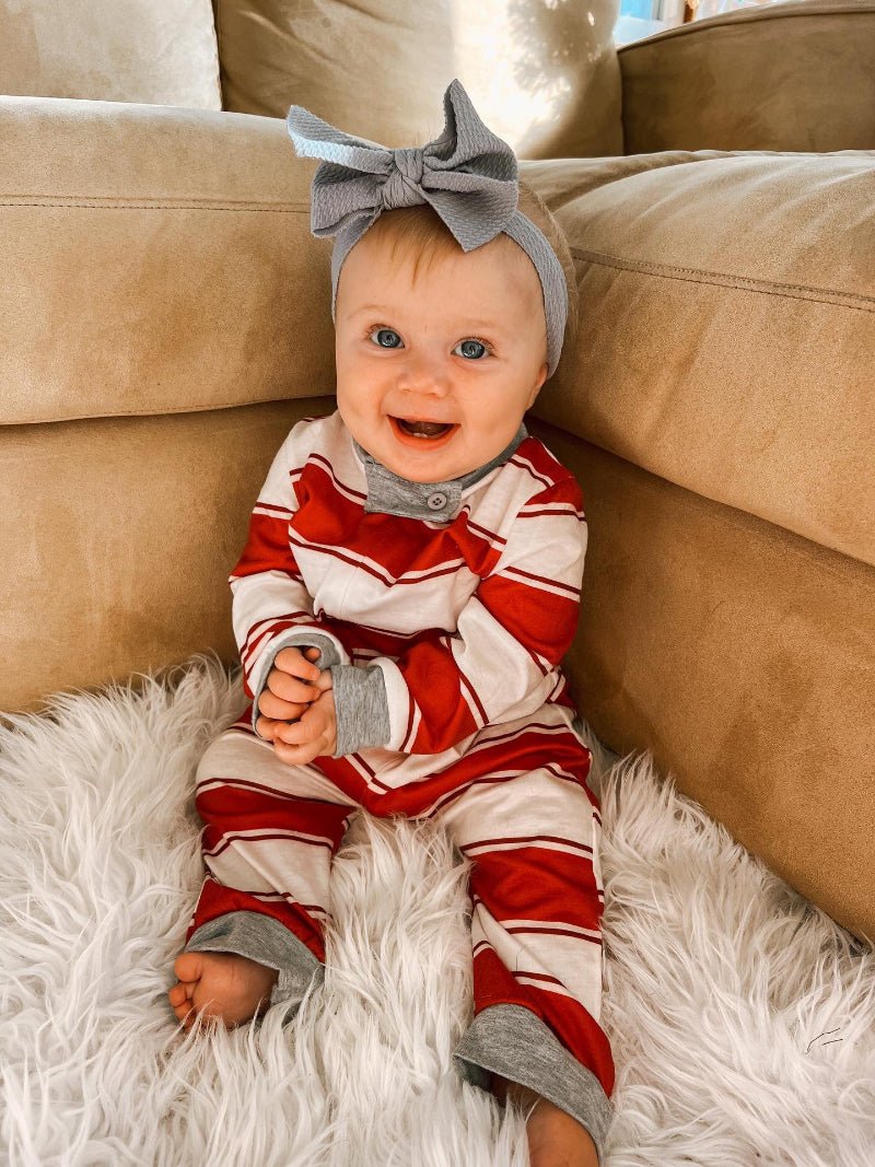 Pleasure Stripe-Family Matching Christmas Pajamas